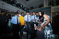 Anubhavinchu Raja Movie 3rd Song Launch at AMB Mall